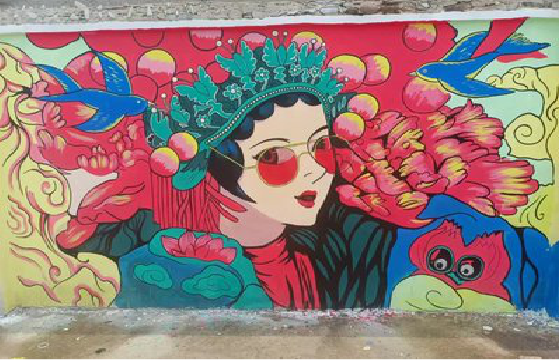 陆良墙体彩绘-网红墙