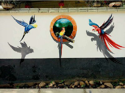 陆良视觉错位-3D墙绘设计