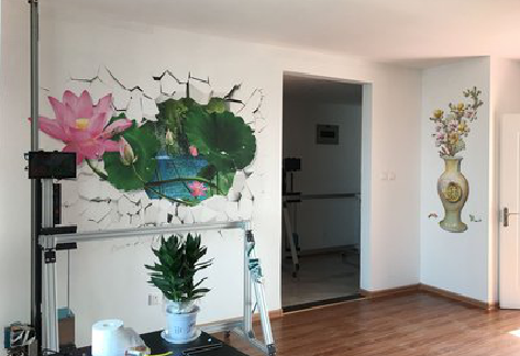 陆良墙体彩绘相比墙纸的优势。