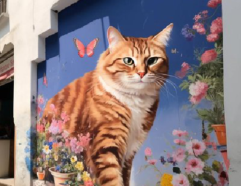 陆良自己绘制有个性的手绘墙