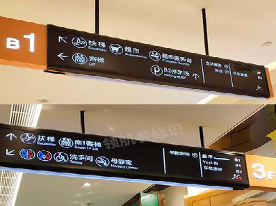 陆良如何通过商场标识牌引导客流分布？